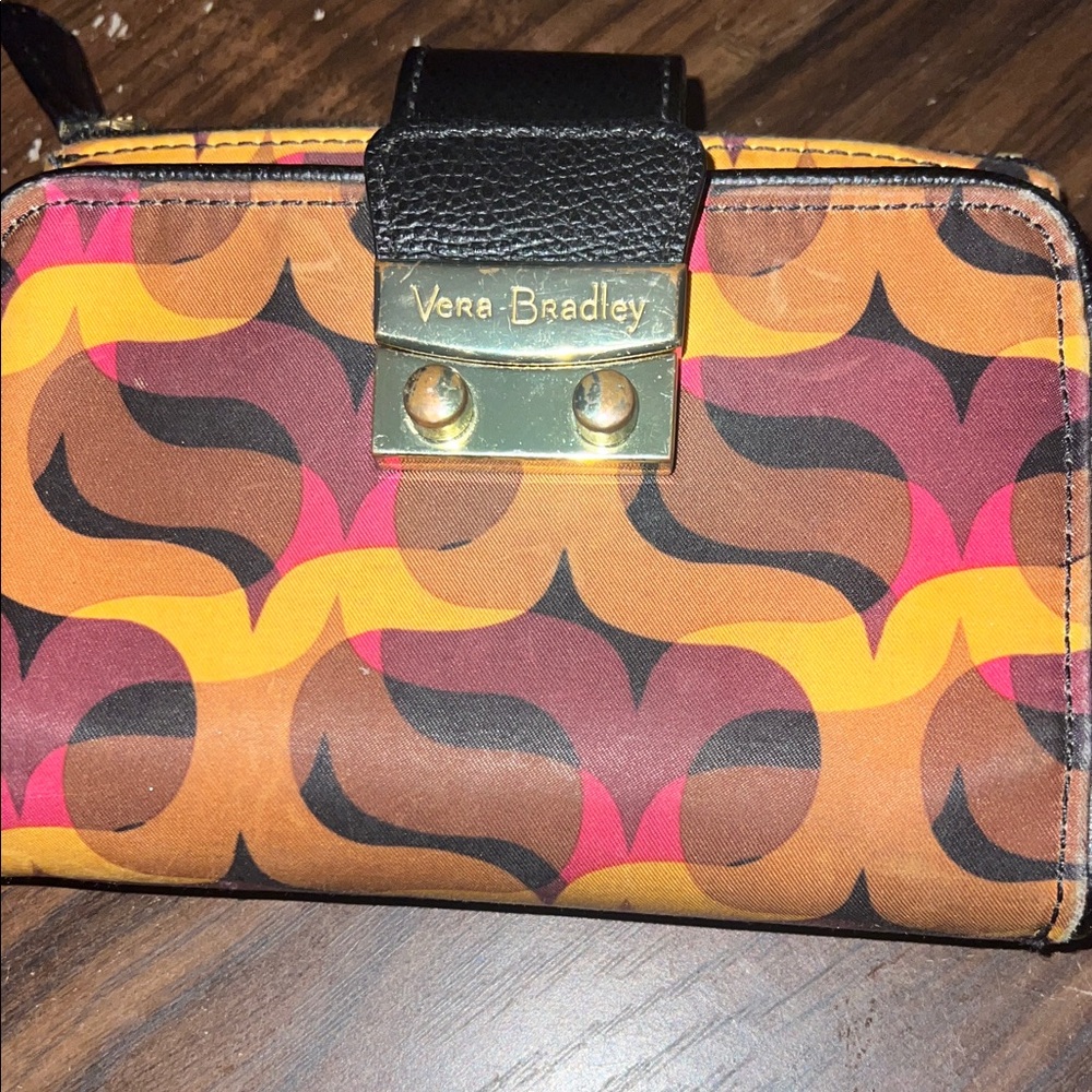 Vera Bradley Pushlock Wallet  "Modern Lights" GUC